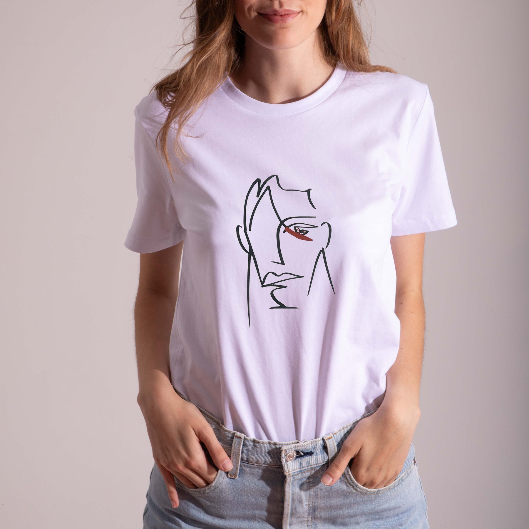White T-Shirt "The Face"