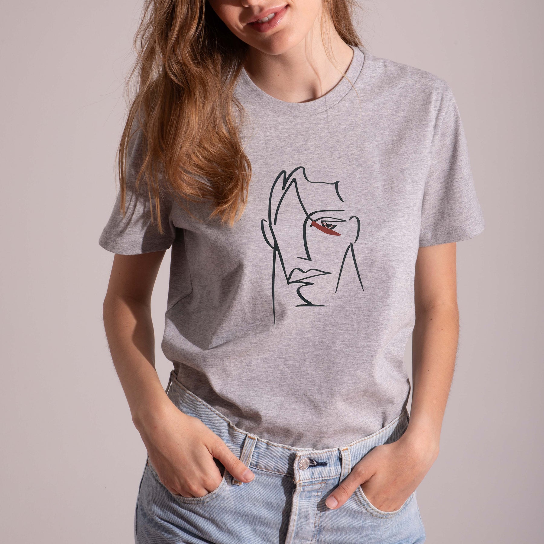 Grey T-Shirt "The Face"