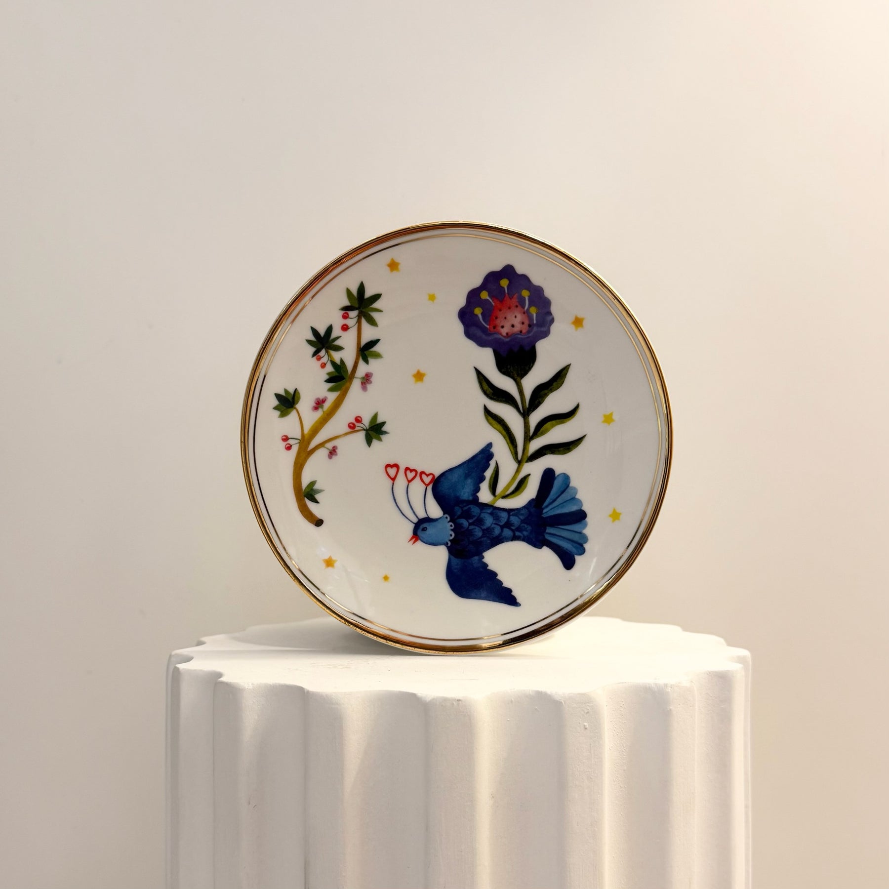 LITTLE BIRD Porcelain Plate. 15 cm