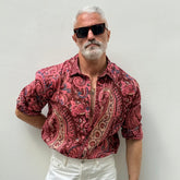 Burgundy Paisley Shirt