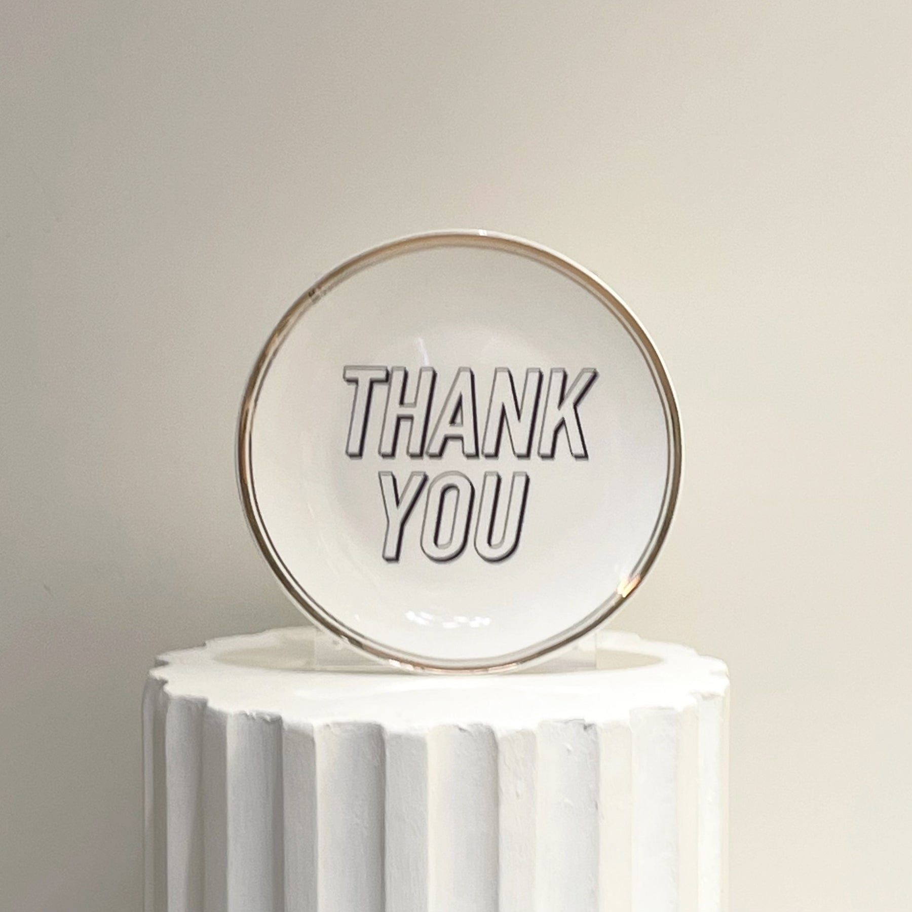 "Thank You" Porcelain Plate. 17 cm