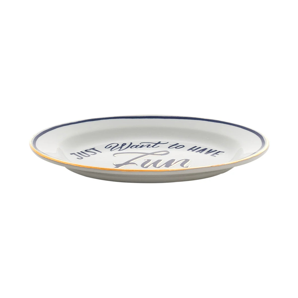 Plato Ovalado de Porcelana Fun