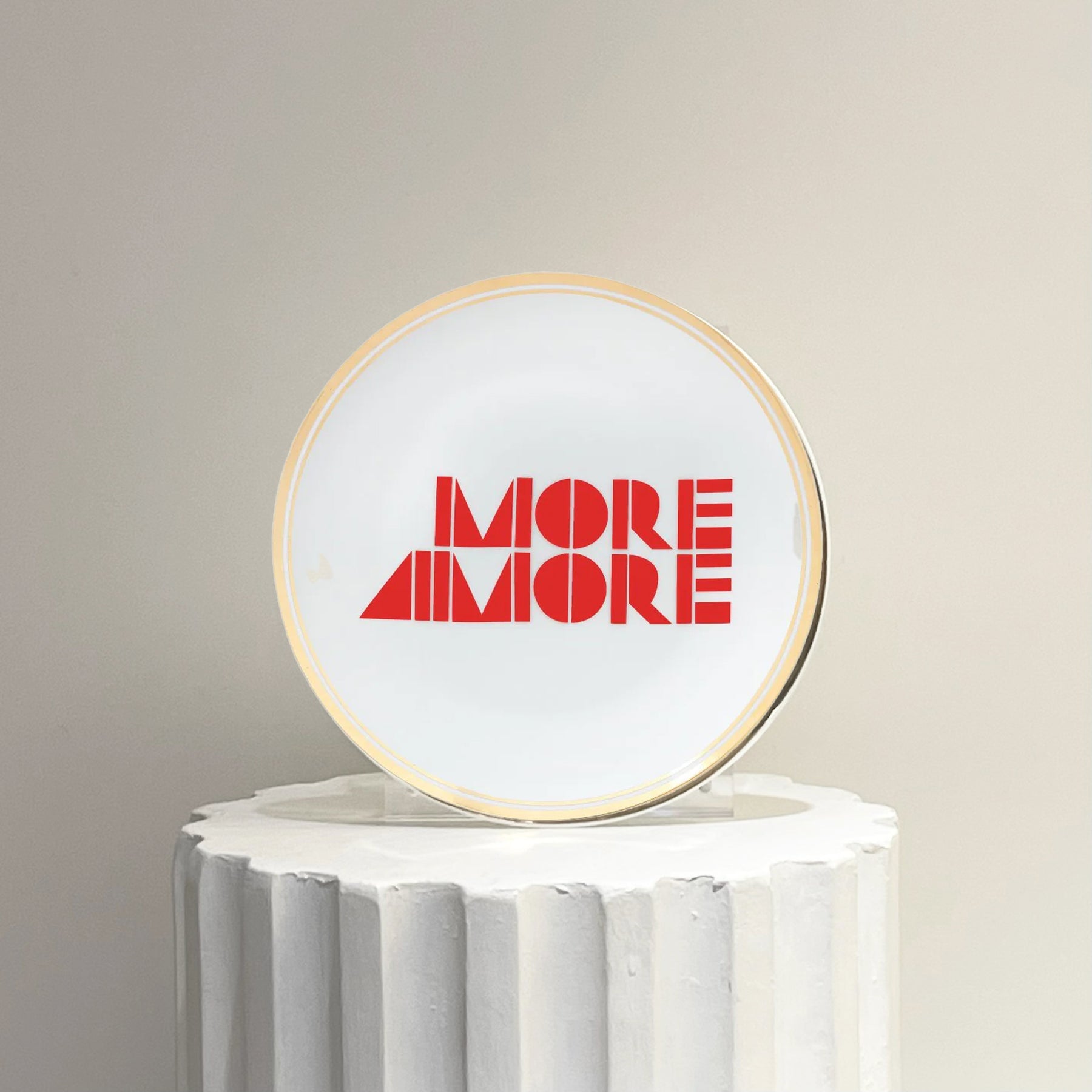 "More Amore" Porcelain Plate. 17 cm