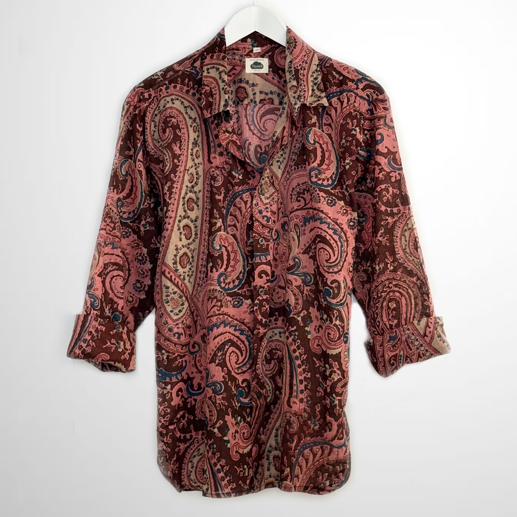 Burgundy Paisley Shirt