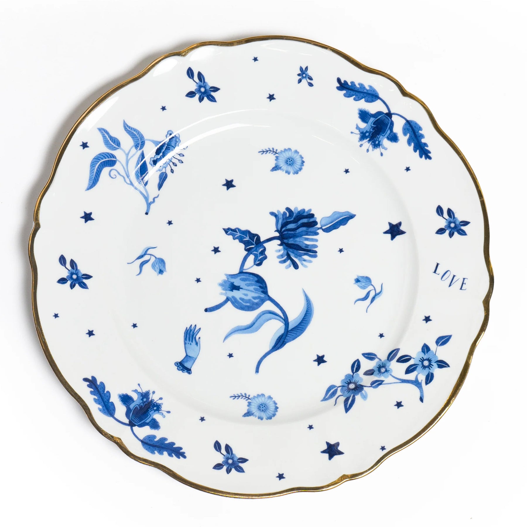 Fuente Porcelana Blue Flower