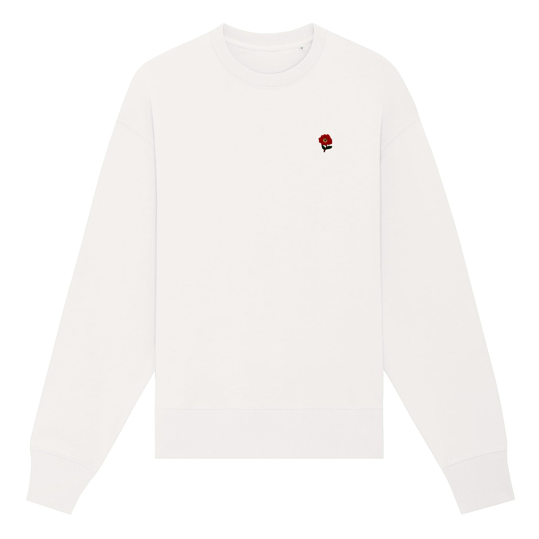 Sudadera Oversized Flor Bordada