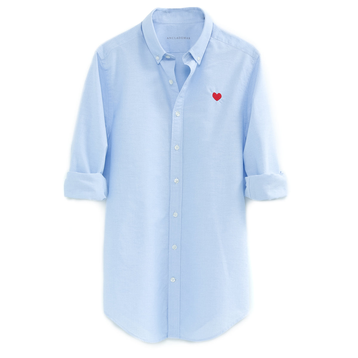 Camisa Oxford Azul Corazón