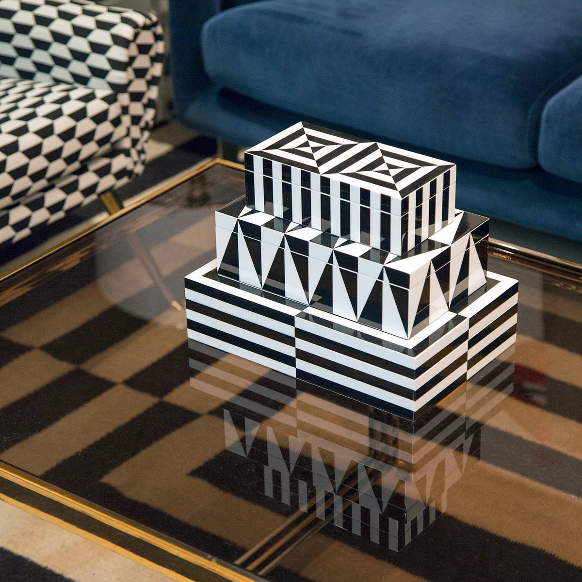 Caja Op Art Mediana. Jonathan Adler