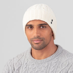 Gorro Lana y Cashmere Telemark Blanco. Ron Dorff