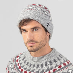 Gorro Lana y Cashmere Greca Gris. Ron Dorff