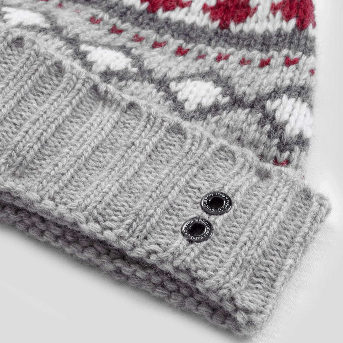 Gorro Lana y Cashmere Greca Gris. Ron Dorff