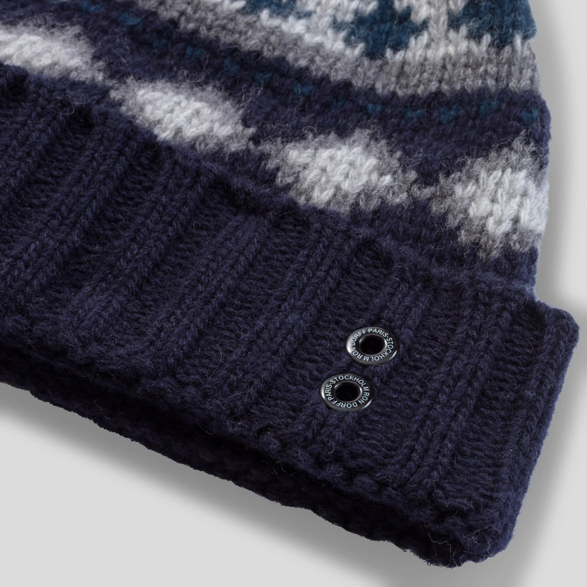 Gorro Lana y Cashmere Greca Navy. Ron Dorff