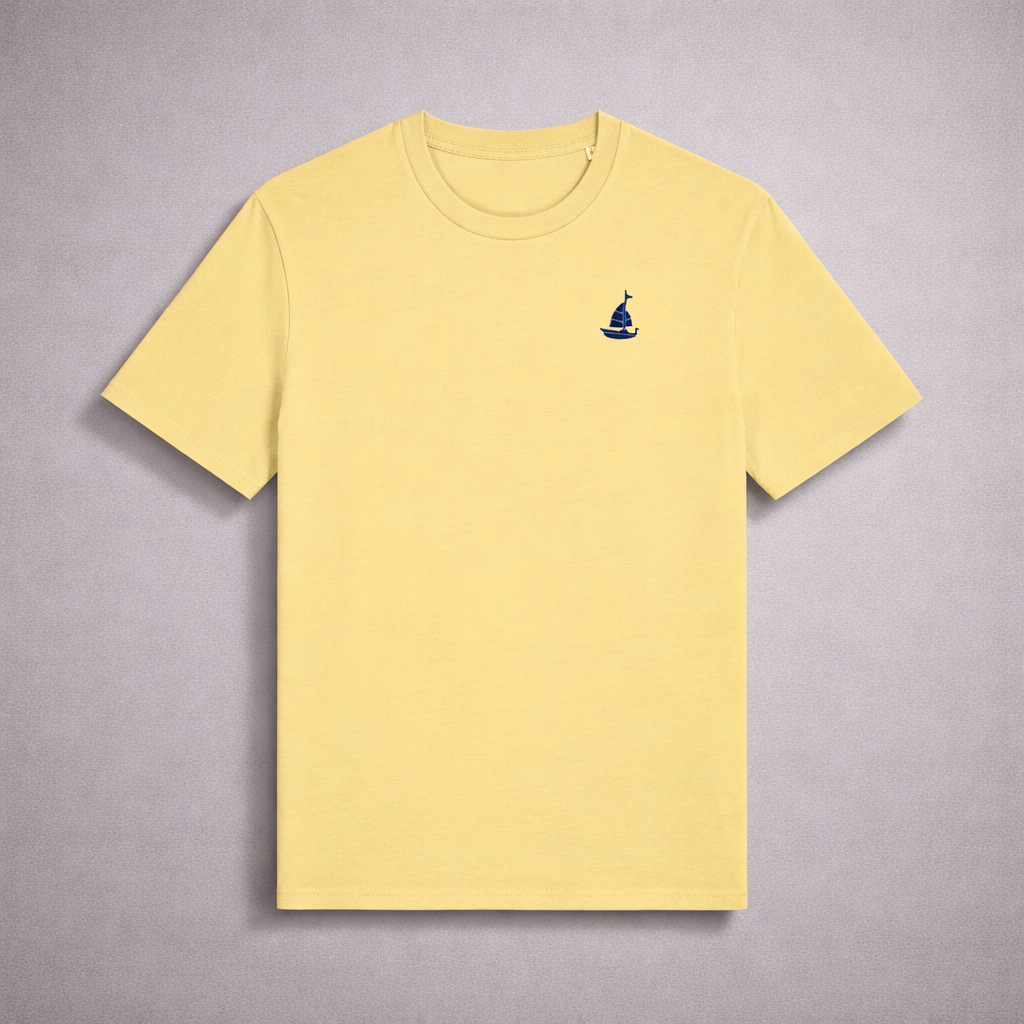 Yellow T-Shirt. Boat