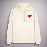 Oversized Hoodie. Embroidered Heart