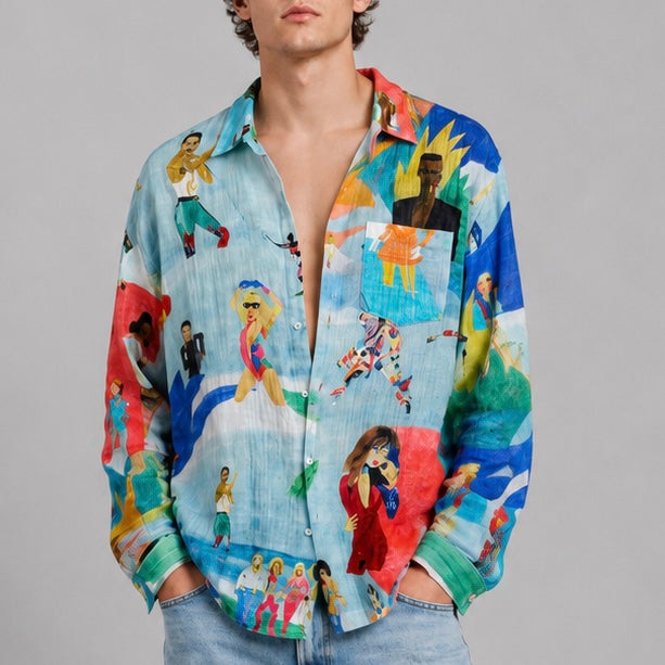 Camisa de gasa de algodón  80'S Color. G.kero Paris