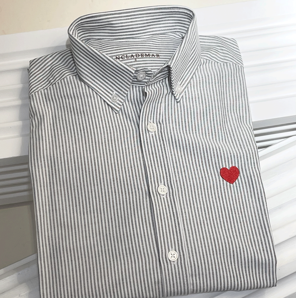 Camisa Oxford Rayas Corazón