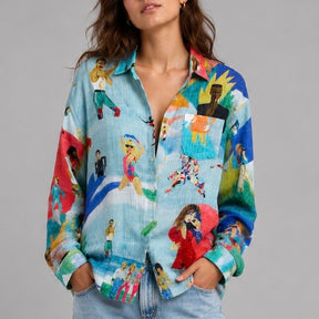 Camisa de gasa de algodón  80'S Color. G.kero Paris