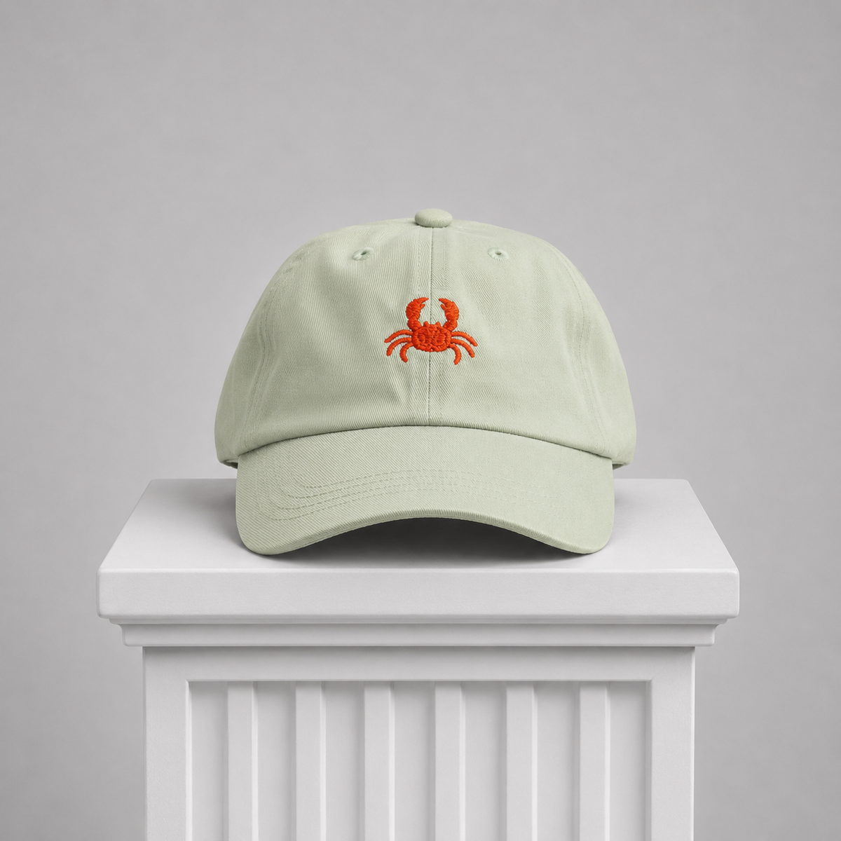 Gorra Verde. Cangrejo Bordado