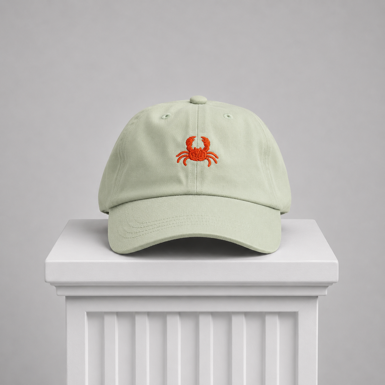 Gorra Verde. Cangrejo Bordado