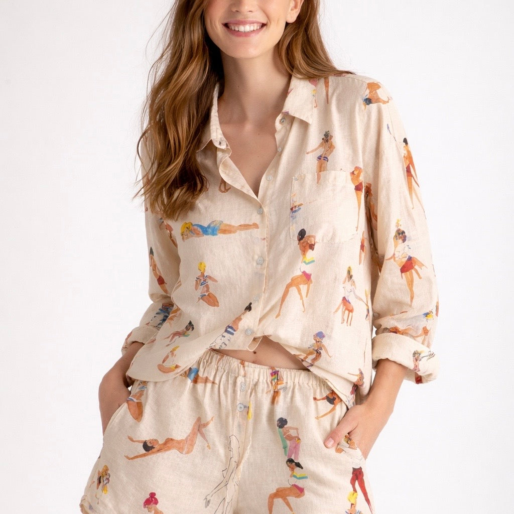 Camisa de lino Beautiful Girl. G.kero Paris