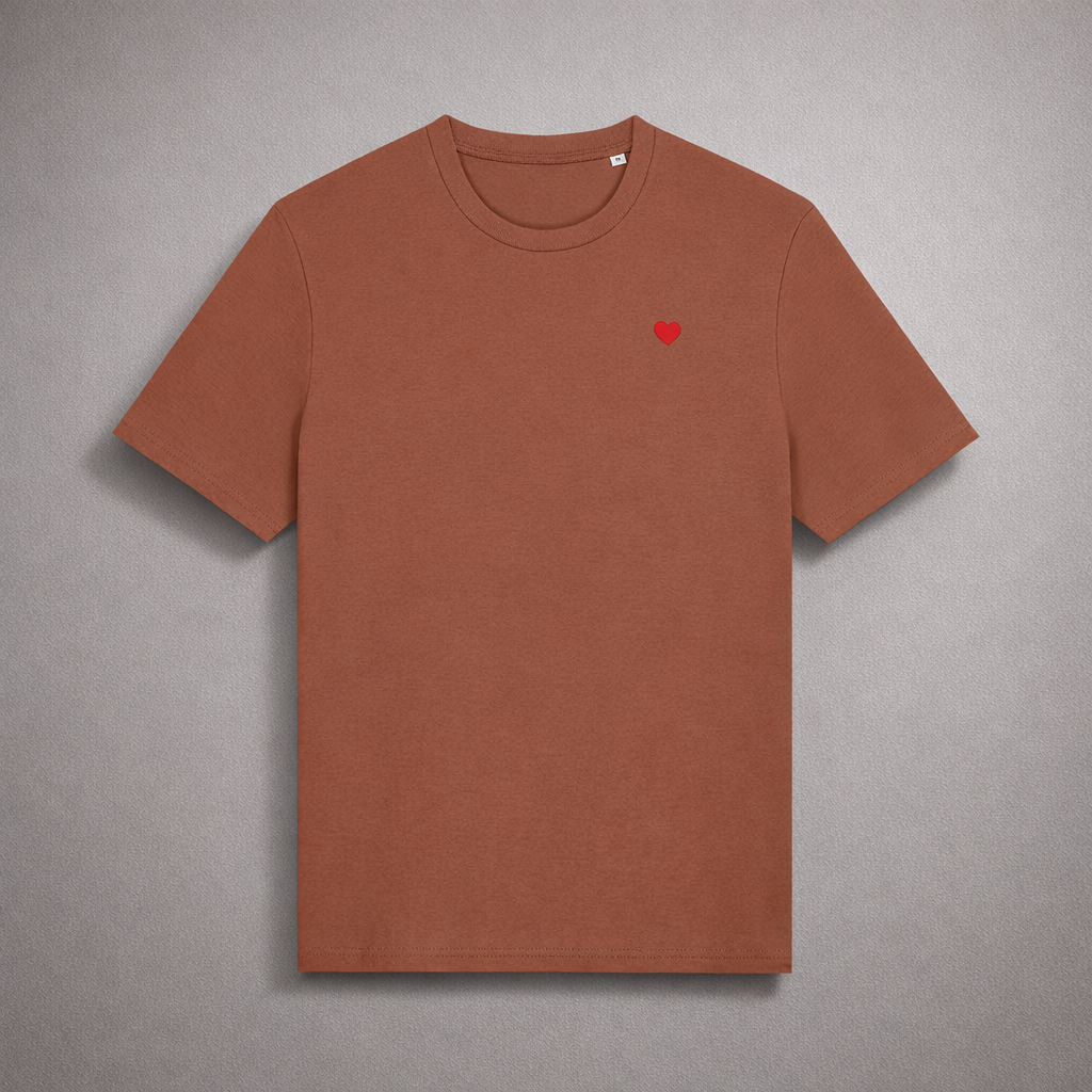Heritage Brown T-Shirt. Heart