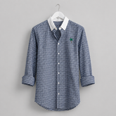 Camisa Oxford Vichy Navy Palmera