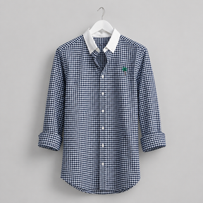 Camisa Oxford Vichy Navy Palmera