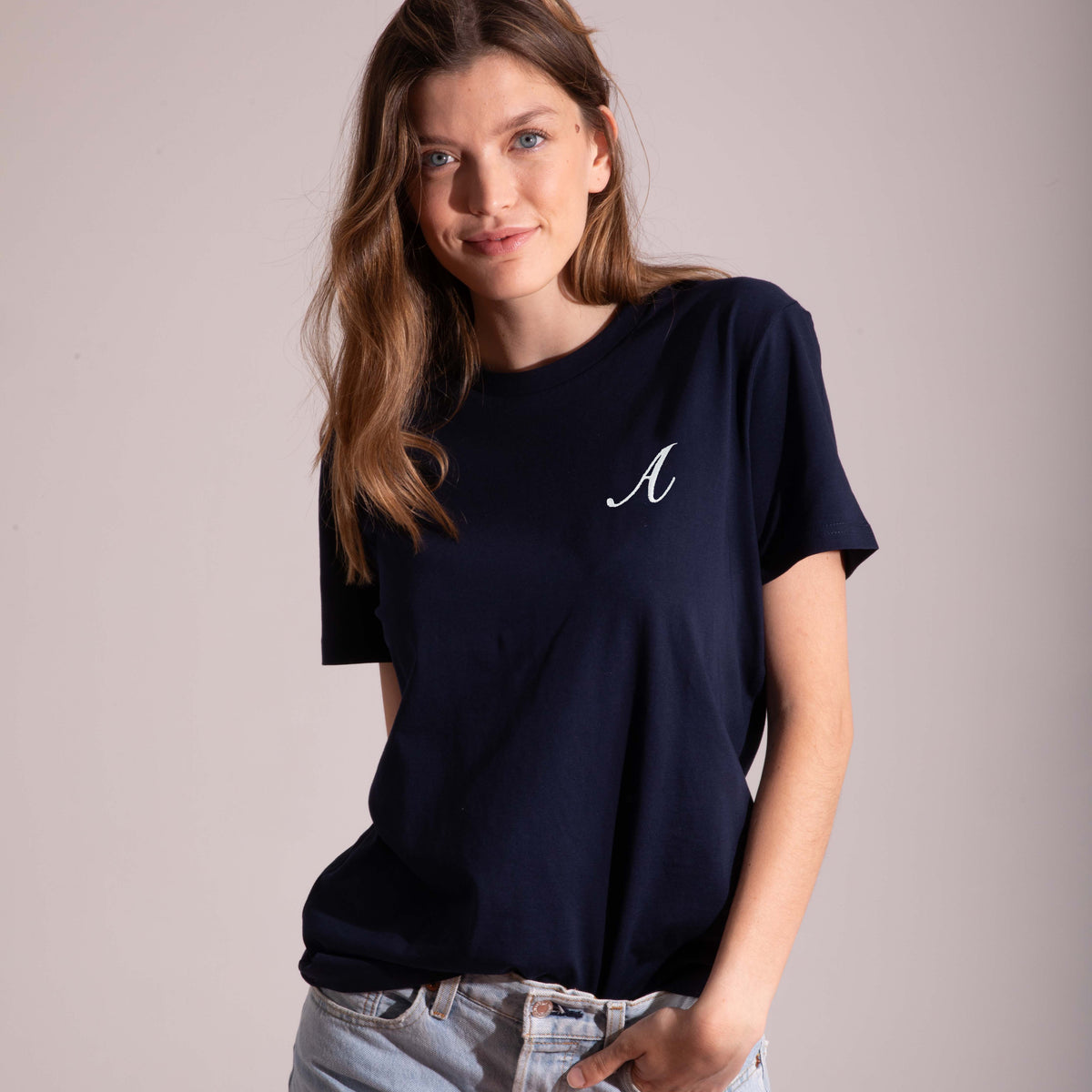 Camiseta Navy Personalizada con tus Iniciales