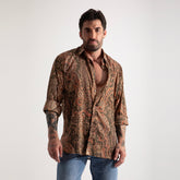 Khaki Paisley Shirt