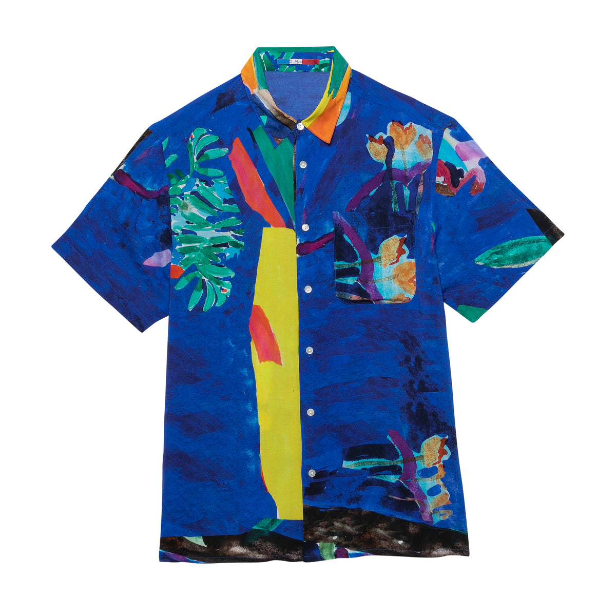 Aqua Paint Hawaiian Shirt. G.Kero Paris
