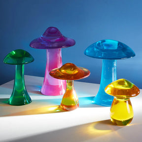 Turquoise Acrylic Mushroom Objet. Jonathan Adler