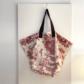 Bolsa Shopping Estampada Burdeos. Mess 19