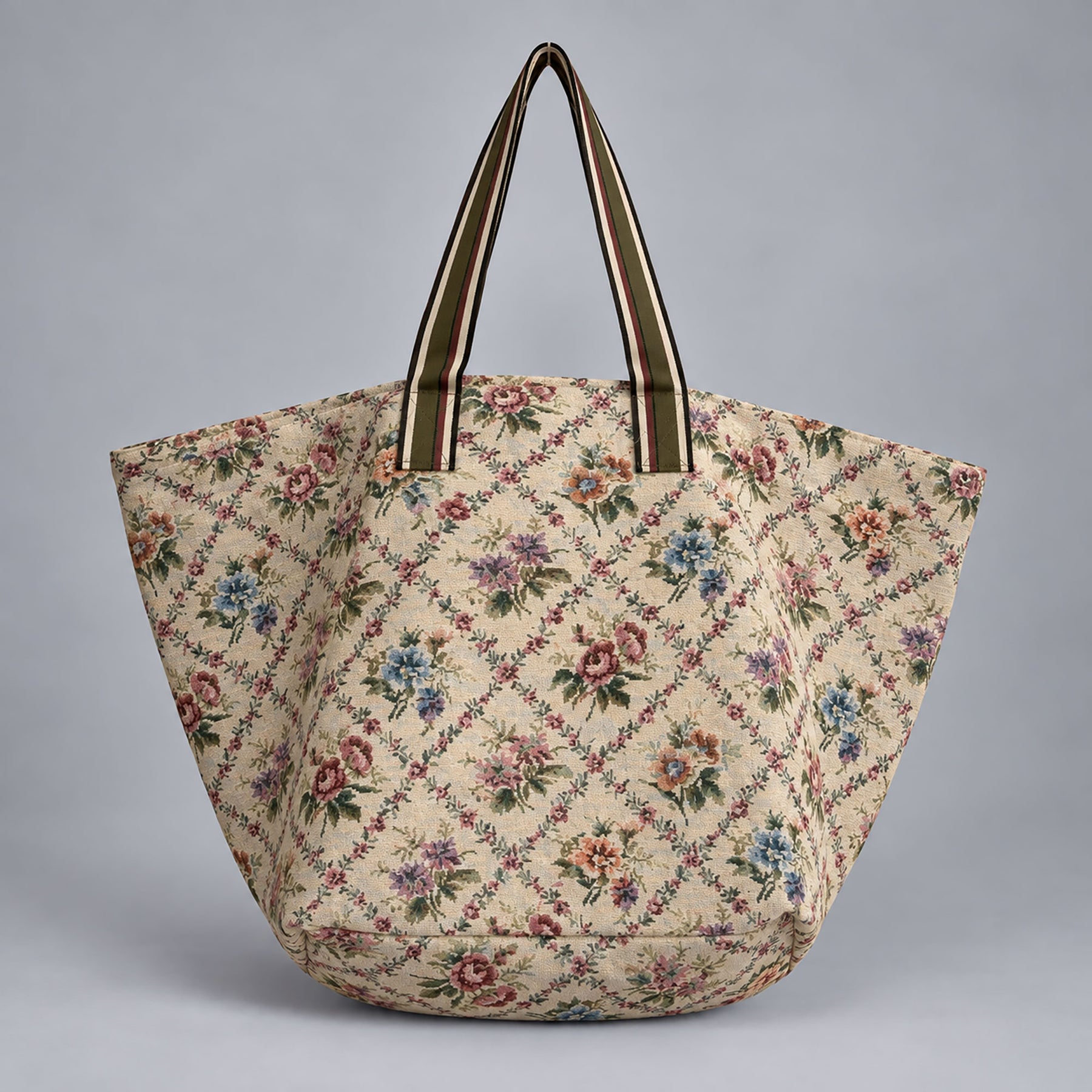 Bolsa Shopping Jacquard Flores. Mess 19