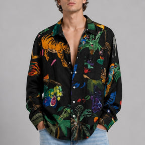 Camisa de lino Femme Luxe Noir. G.kero Paris