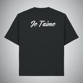 Camiseta Negra Oversized Je T'aime
