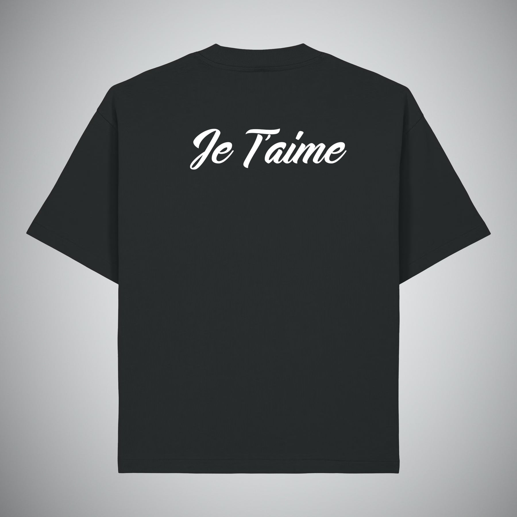 Camiseta Negra Oversized Je T'aime