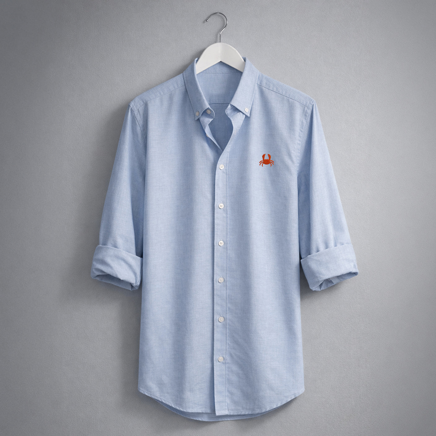 Camisa Oxford Azul Cangrejo