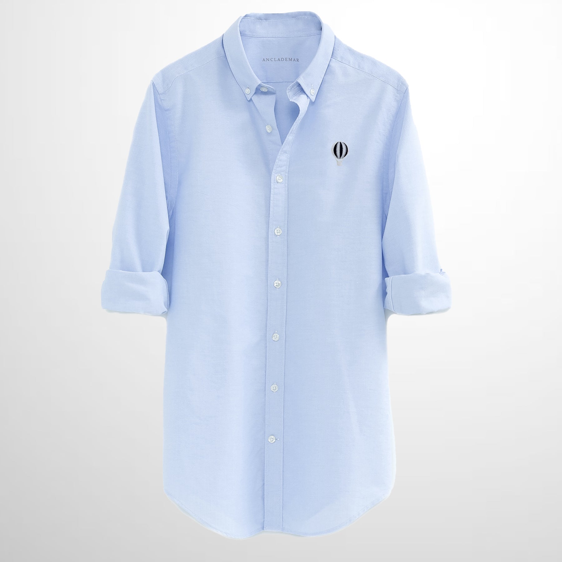 Camisa Oxford Azul. Globo