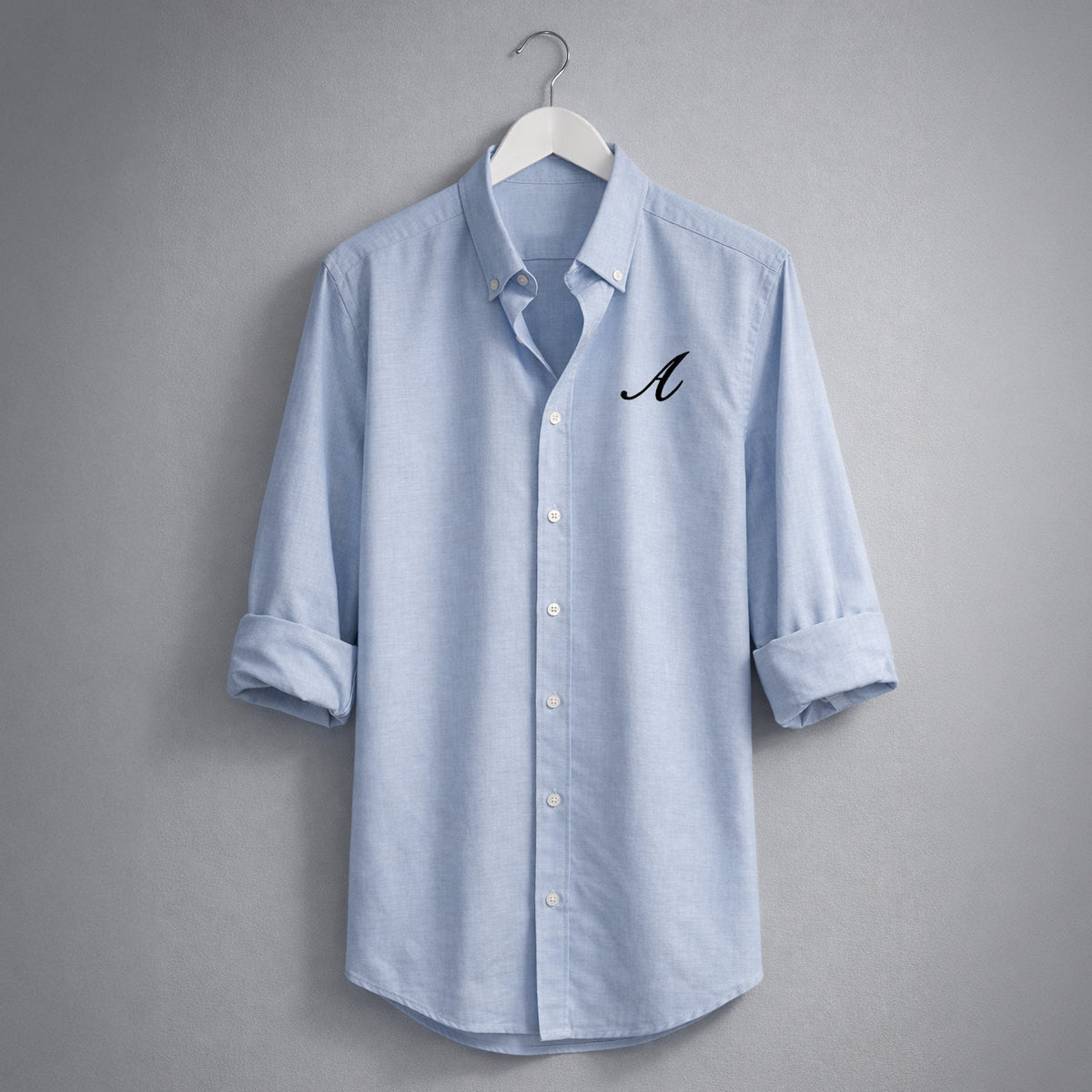 Camisa Oxford Azul Personalizada con tus Iniciales