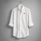 Camisa Oxford Blanca Corazón