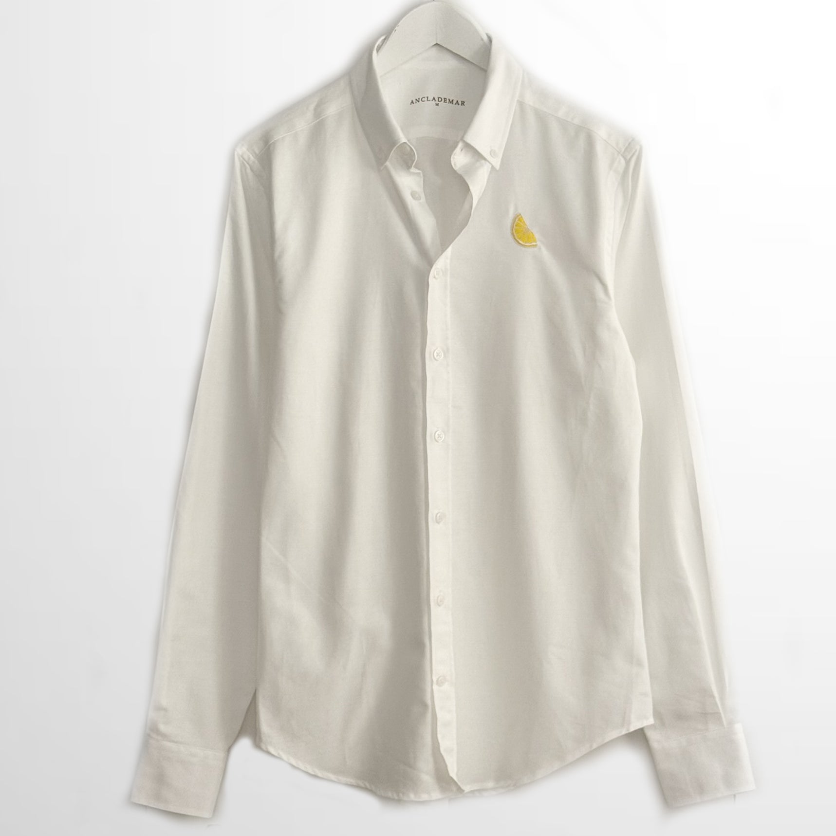 White Oxford Shirt. Lemon