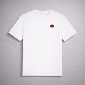 Camiseta Blanca Flor Bordada