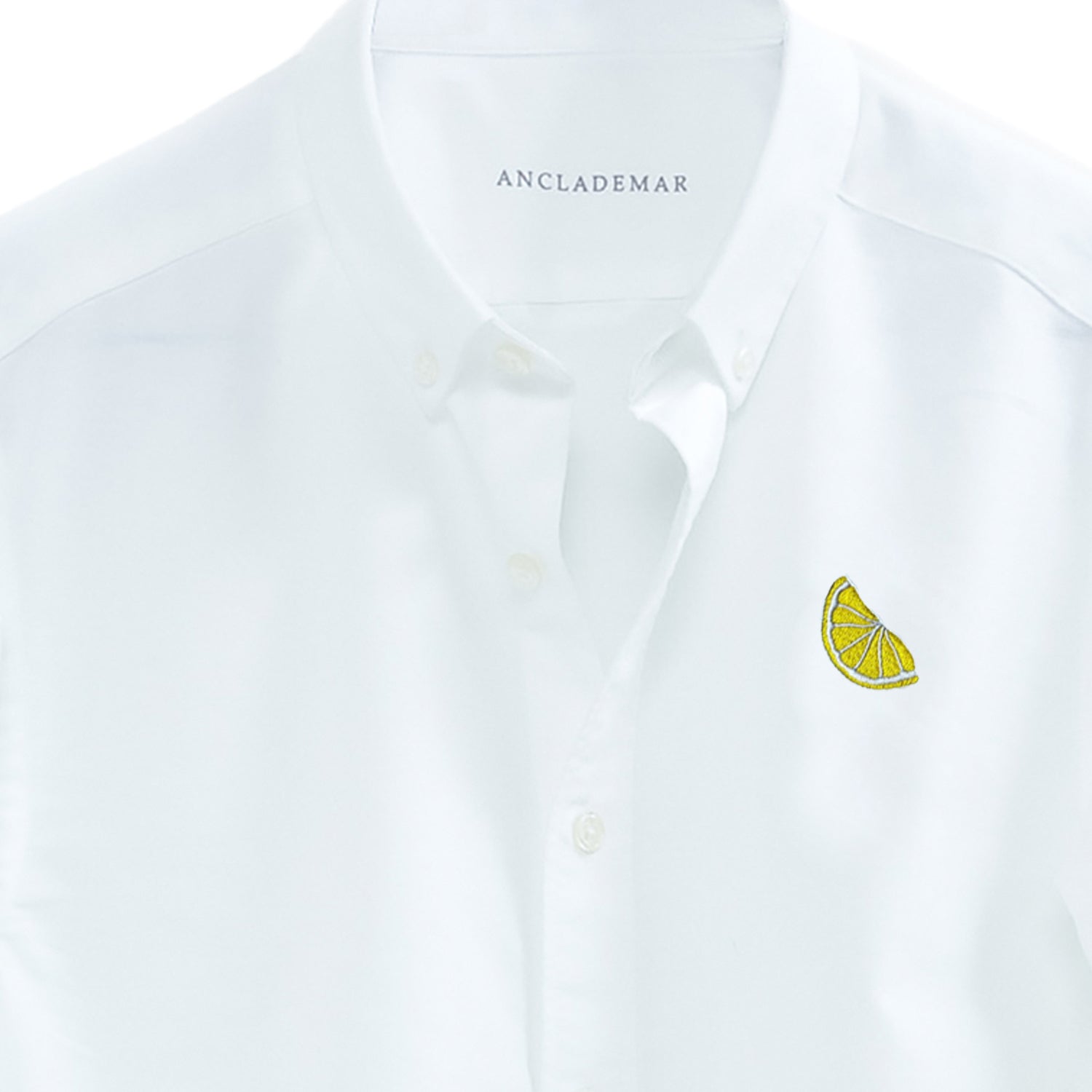 White Oxford Shirt. Lemon