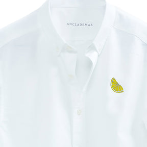 Camisa Oxford Blanca. Limón