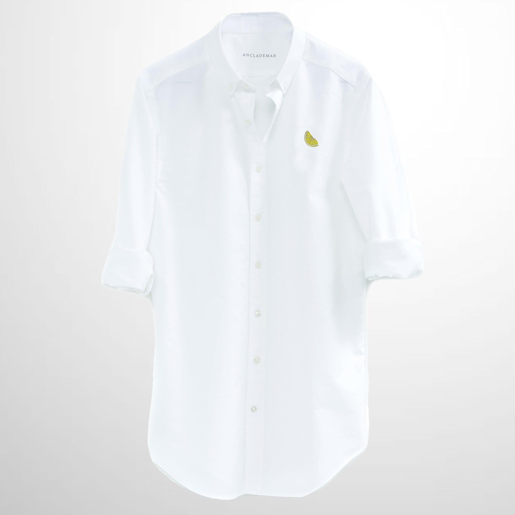 Camisa Oxford Blanca. Limón