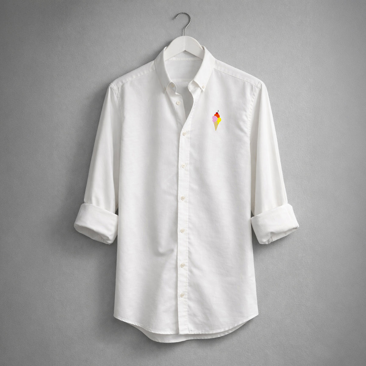 Camisa Oxford Blanca Helado