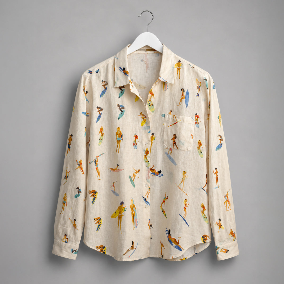 Camisa de lino Surfeuses du Feu. G.kero Paris