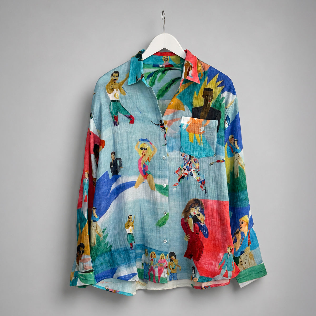 Camisa de gasa de algodón  80'S Color. G.kero Paris