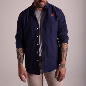 Camisa Oxford Navy. Cangrejo