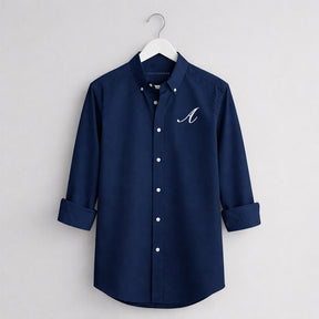 Camisa Oxford Navy Personalizada con tus Iniciales